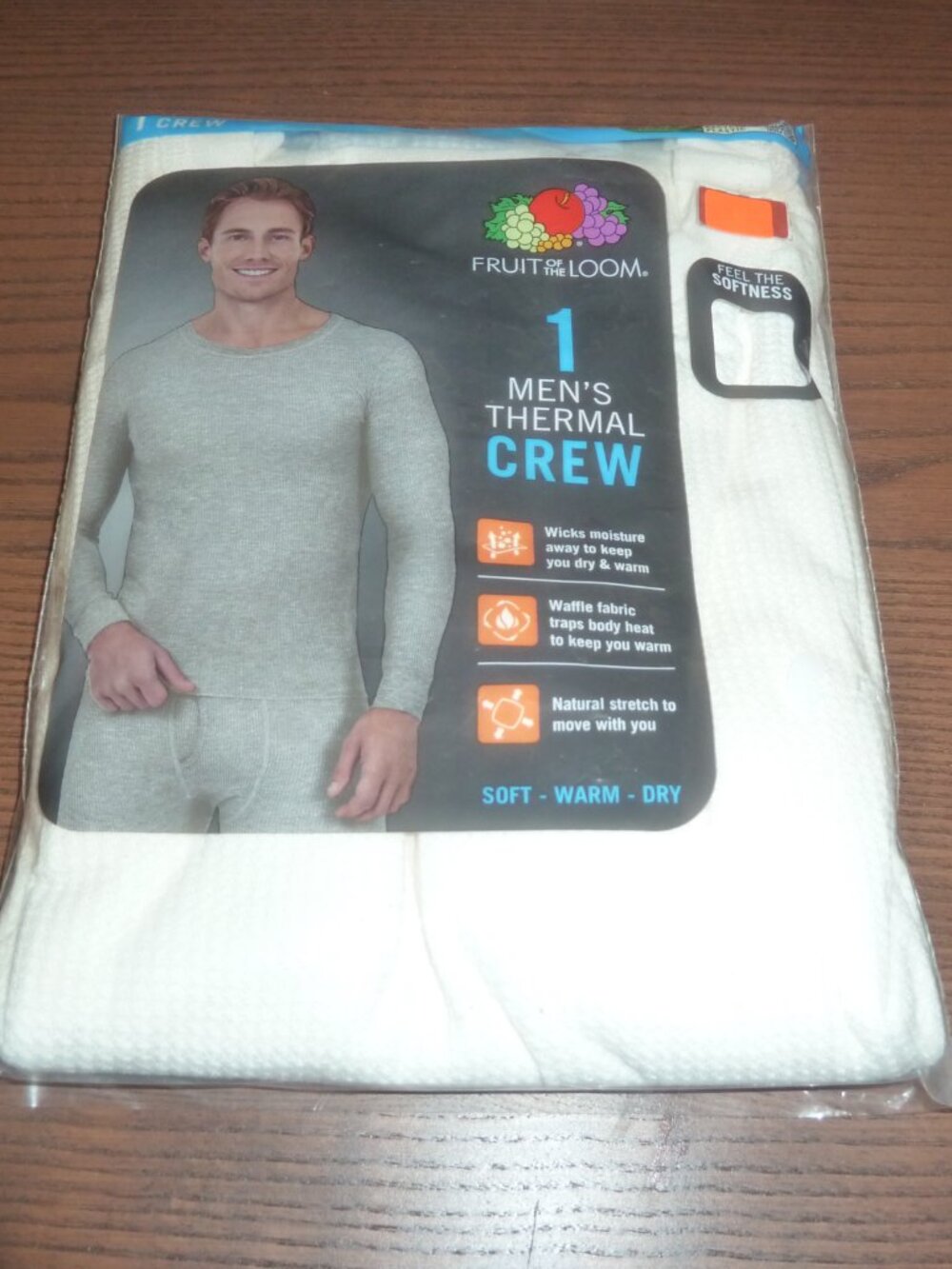 Fruit of the Loom Men's Thermal Crew Neck Underwear Undershirt